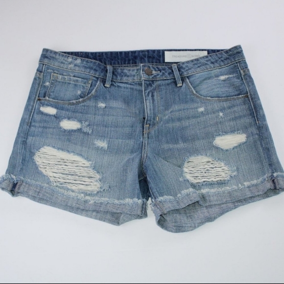 Treasure & Bond Boyfriend Distressed shorts - Picture 3 of 8